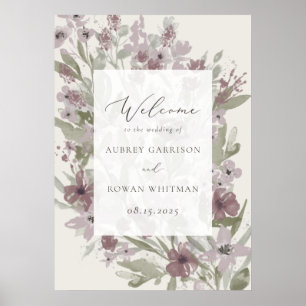 Garden Flourish Wedding Welcome Poster