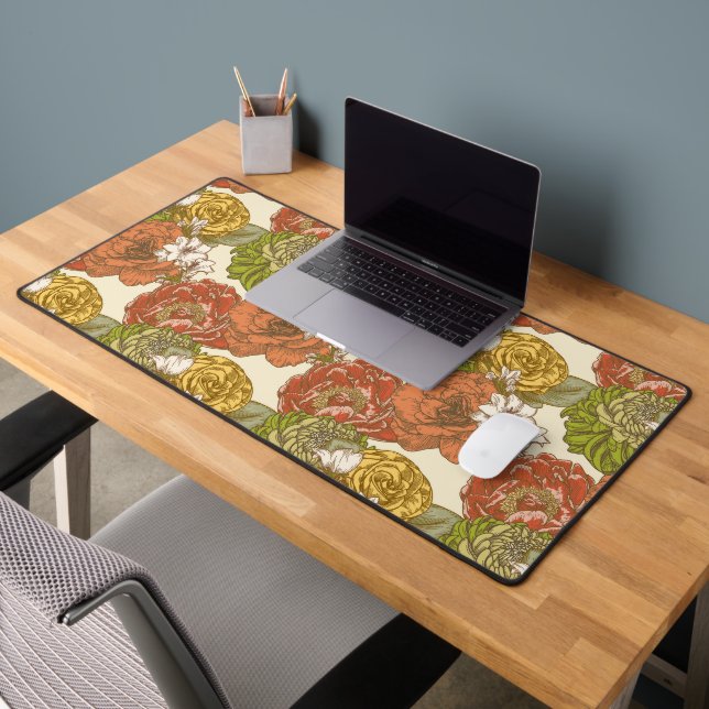 Garden Flower Pattern Desk Mat (Office 2)