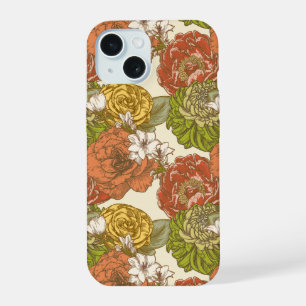 Garden Flower Pattern iPhone 15 Case