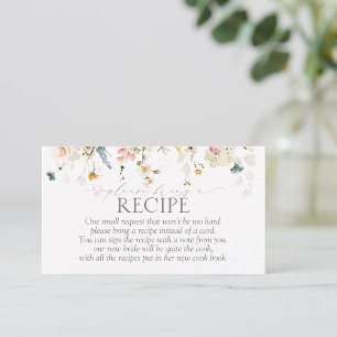 Garden Flower Please Bring A Recipe Enclosure Card