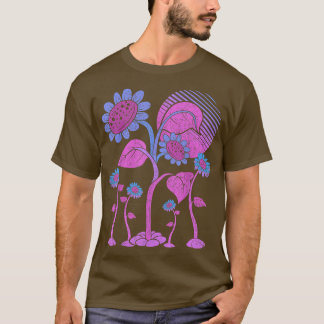 Garden Flower Retro 90s Art Hippie Vaporwave Sunfl T-Shirt
