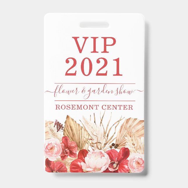 Garden Flower Show VIP Event Badge (Front)