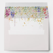 Garden Flower Watercolour Modern Photo Wedding