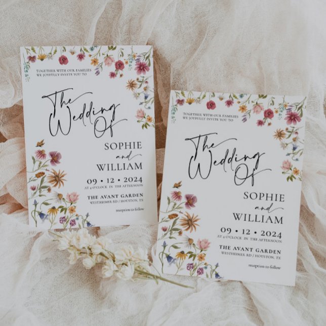 Garden Flower Wedding Invitation (Creator Uploaded)