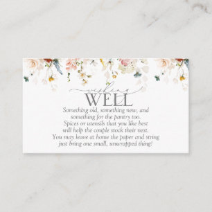 Garden Flower Wishing Well Enclosure Card