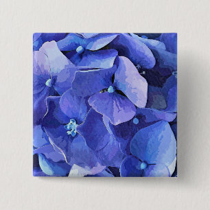 GARDEN FLOWERS 2 INCH SQUARE BUTTON