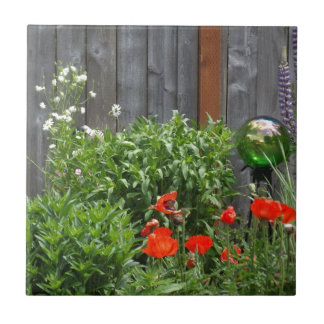 Garden Flowers at Fence Tile