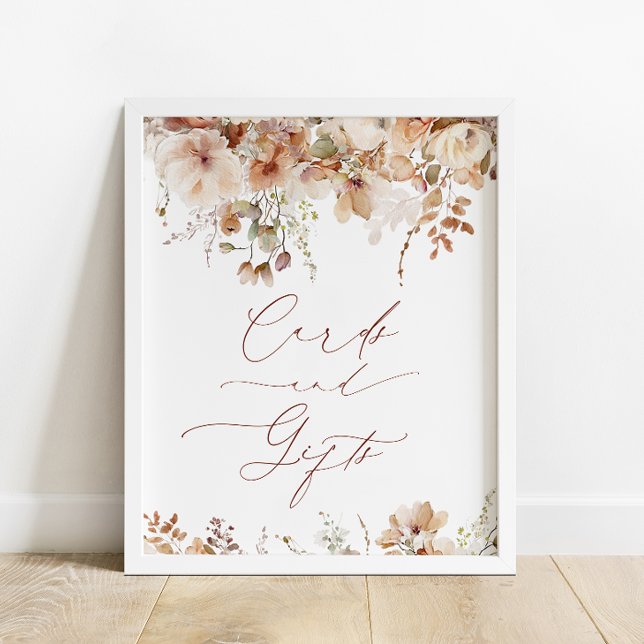 Garden Flowers Baby Shower Cards and Gifts Sign (Creator Uploaded)