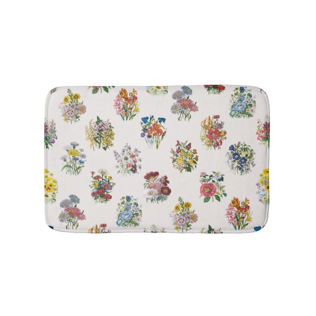 Garden flowers bath mat (Front)