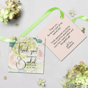 Garden Flowers Bridal Shower Favour Tags