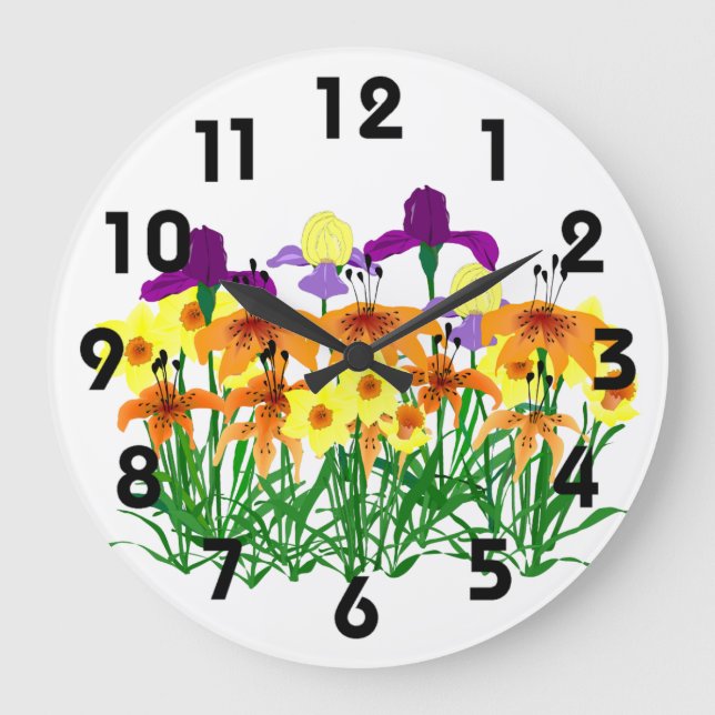 Garden Flowers Clock (Front)