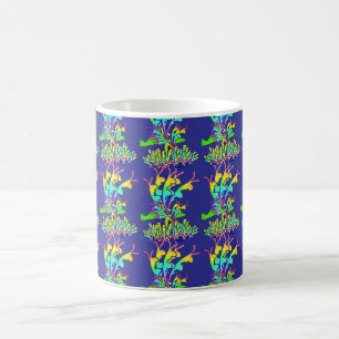 Garden Flowers Deep Blue Coffee Mug