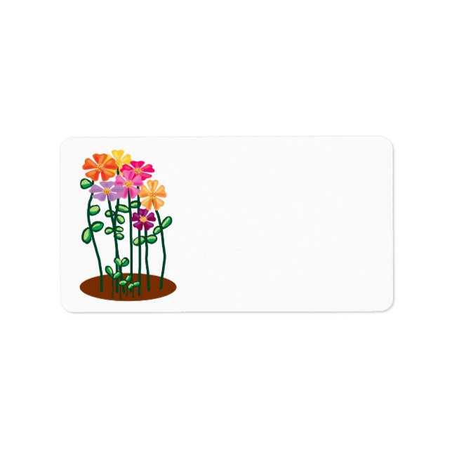 Garden flowers label (Front)