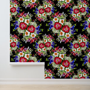 Garden Flowers Narcissus Foliage White Red Wallpaper