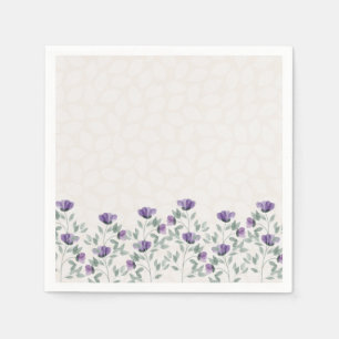 Garden Flowers on Napkins