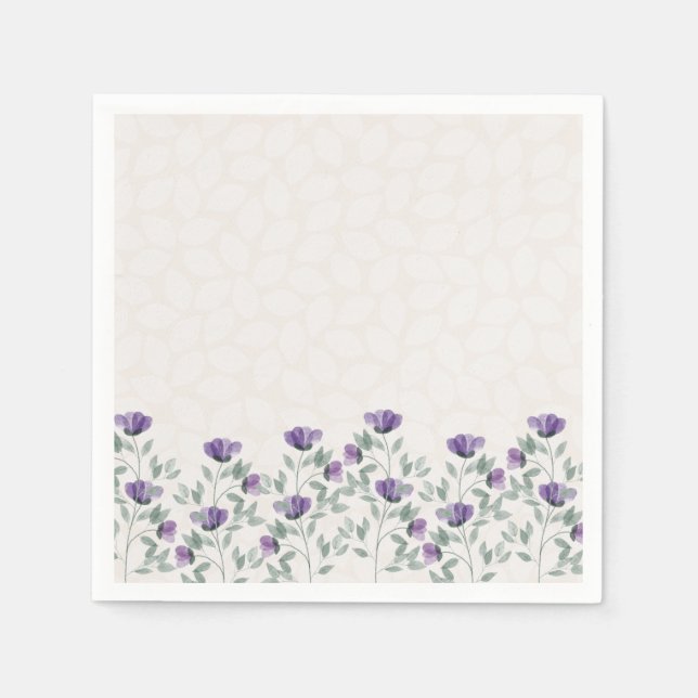 Garden Flowers on Napkins (Front)