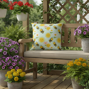 Garden Flowers  Outdoor Pillow