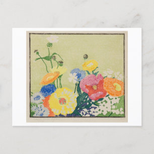 Garden Flowers Painting by Hopkins Postcard