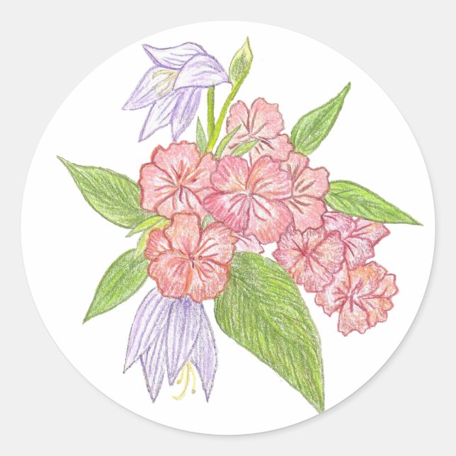 Garden Flowers Sticker (Front)