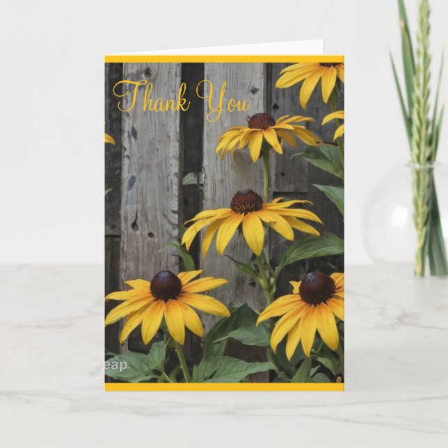 Garden Flowers Thank You Card (Front)