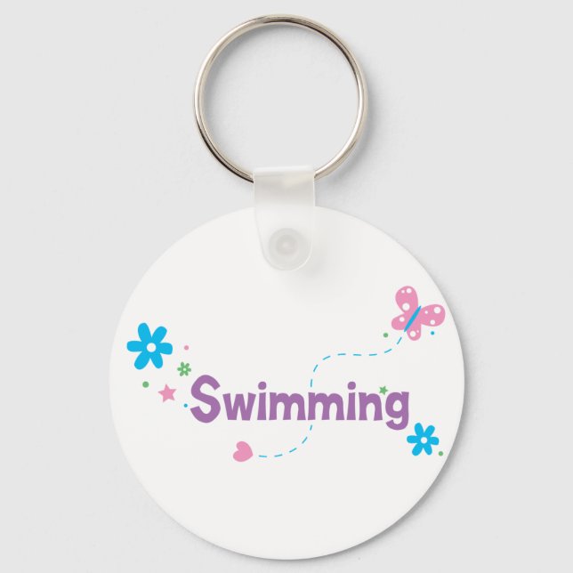 Garden Flutter Swimming Keychain (Front)