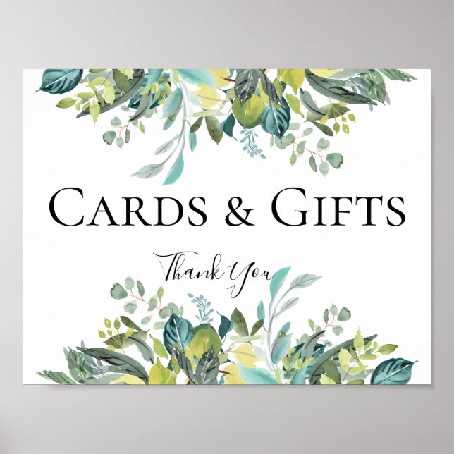 Garden Foliage Bouquet Wedding Poster (Front)