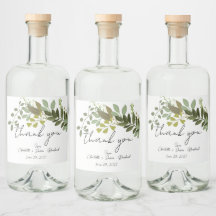 Garden Foliage Greenery Vines Wedding Thank You