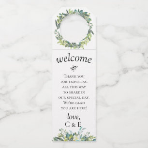 Garden Foliage Personalized Bottle Tag