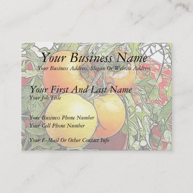 Garden Fresh Heirloom Tomatoes Business Card (Front)