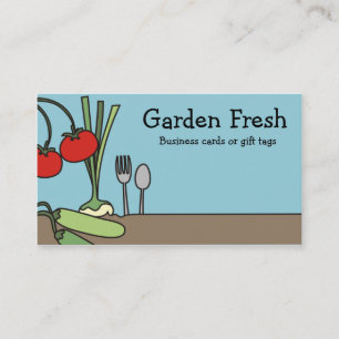 garden fresh vegetables vegan cooking business ... business card