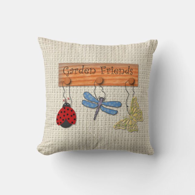 Garden Friends Pillow (Front)