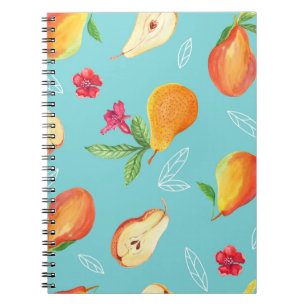 Garden Fruits: Watercolor Blue. Notebook