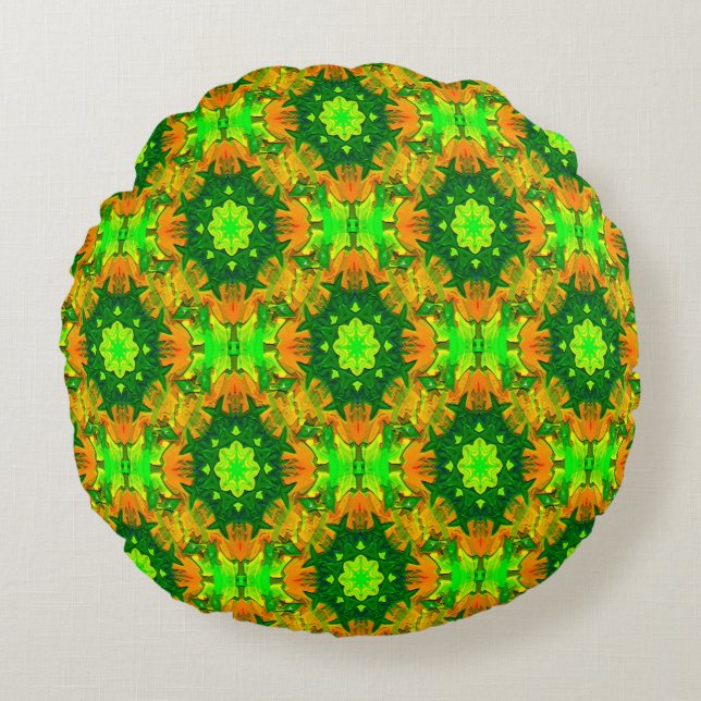 Garden Fun.... Round Pillow (Front)