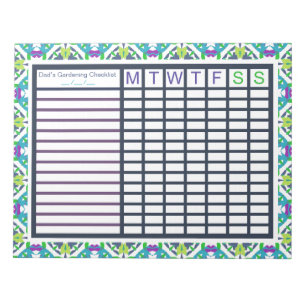 Garden Gardening Growing Weekly Tracker Planner Notepad
