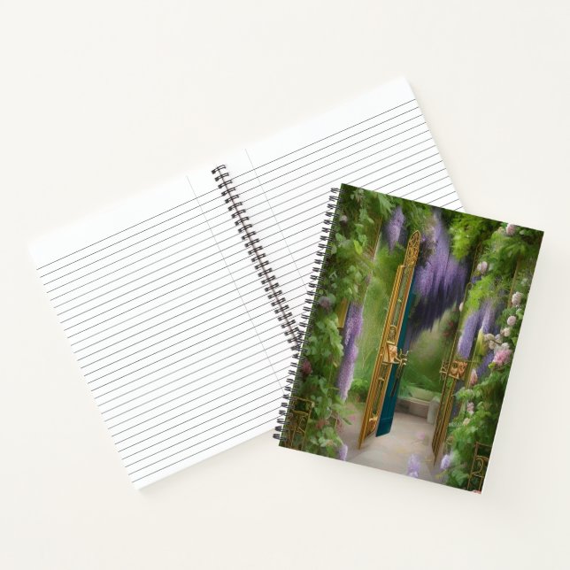 Garden Gate and Wisteria  Notebook (Inside)