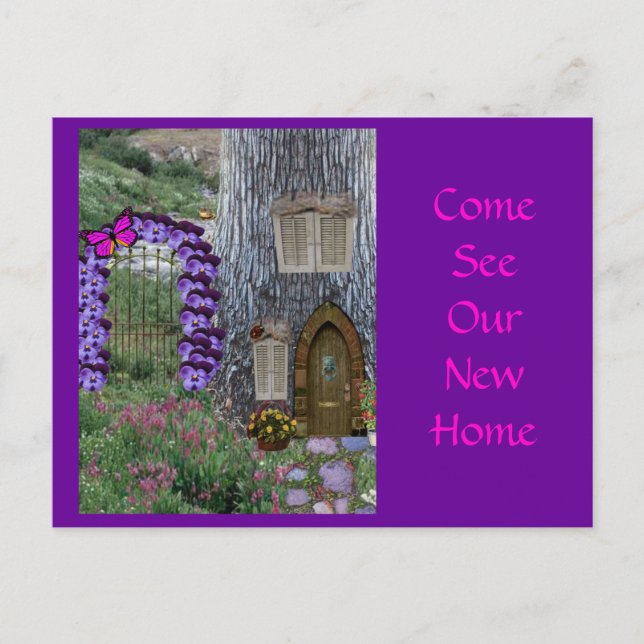 Garden Gate Fairy Cottage Postcard (Front)