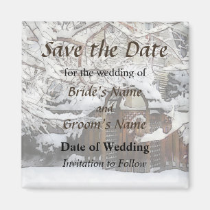 Garden Gate in Winter Save the Date Magnet