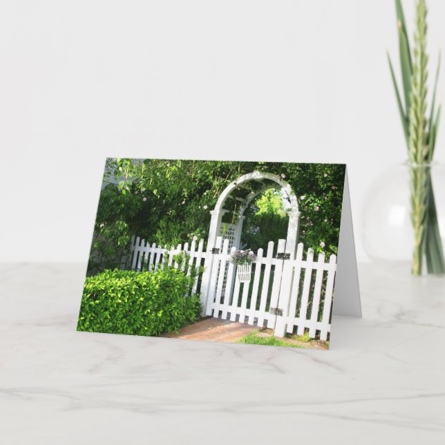 Garden Gate Mother's Day Greeting Card (Front)