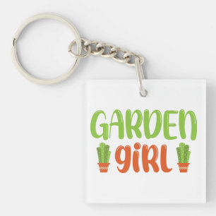 Garden Girl Keychain