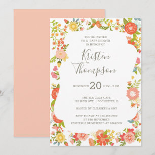 Garden Glory Invitation Baby shower