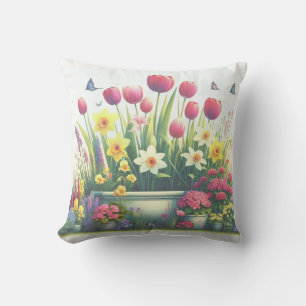 Garden Glow Throw Pillow