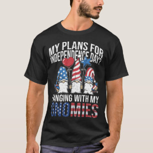 Garden Gnome 4th Of July Indipendence Day Gnome Ga T-Shirt