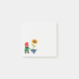 Garden gnome cute gardening theme post-it notes