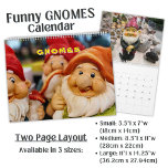 Garden Gnome Fun Photo - Calendar<br><div class="desc">This unique Calendar - 2026 - Garden Gnome Fun Photo - is a nice gift for anyone who loves Gnomes. This little, friendly Gnomes express positive Vibes</div>