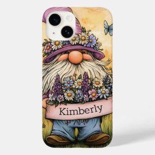Garden Gnome Illustration with Customizable Banner Case-Mate iPhone 14 Case