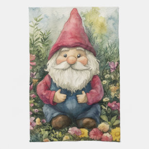 Garden Gnome Kitchen Towel
