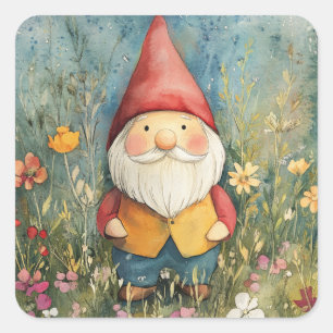 Garden Gnome Square Sticker