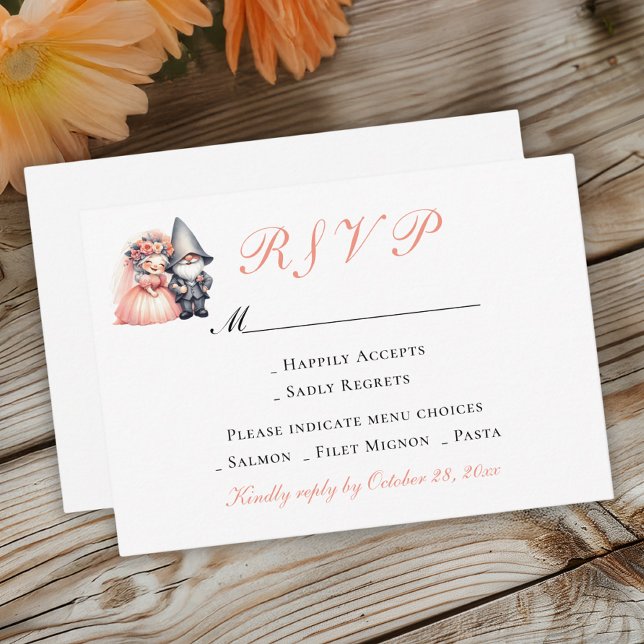 Garden Gnome Wedding RSVP | Orange Woodland Summer (Creator Uploaded)