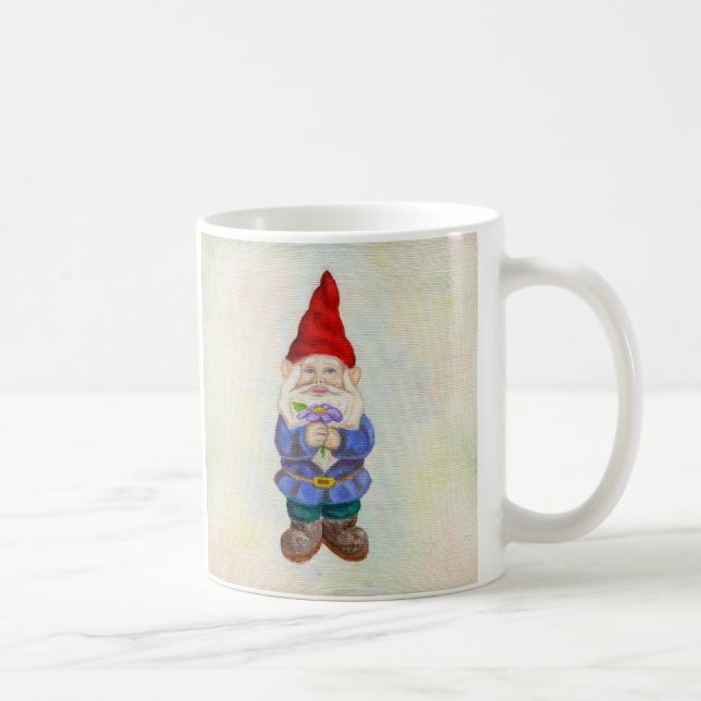 Garden Gnome with Flower mug (Right)