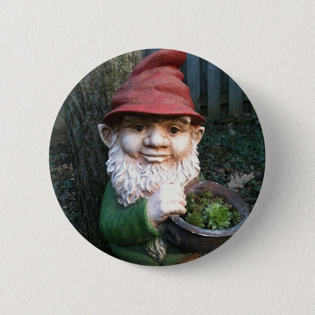 Garden Gnomes 2 Inch Round Button (Front)